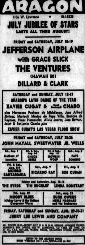 01/08/1969Aragon Ballroom, Chicago, IL